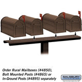 4-Wide Mailbox Spreader for Rural Mailboxes, Bronze