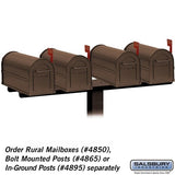 4-Wide Mailbox Spreader for Rural Mailboxes, Bronze