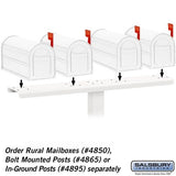 4-Wide Mailbox Spreader for Rural Mailboxes - White