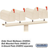4-Wide Mailbox Spreader for Rural Mailboxes in Sandstone