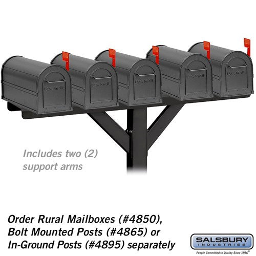 5-Wide Mailbox Spreader with 2 Supporting Arms - White