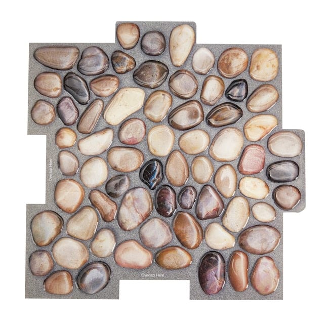 Peel&Stick Mosaics Rocky Road 10-in x 10-in Glossy Composite Linear Stone Look Peel and Stick Wall Tile (0.59-sq. ft/ Piece)
