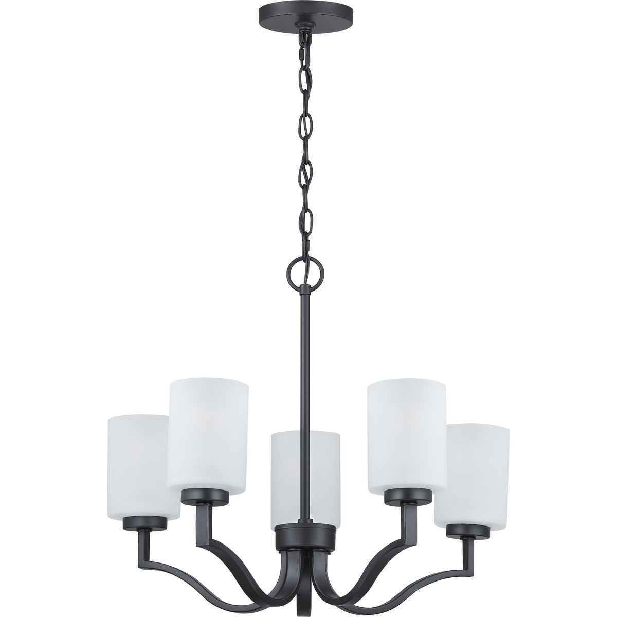 Progress Lighting Avette 5-Light Matte Black Transitional Chandelier