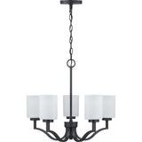 Progress Lighting Avette 5-Light Matte Black Transitional Chandelier