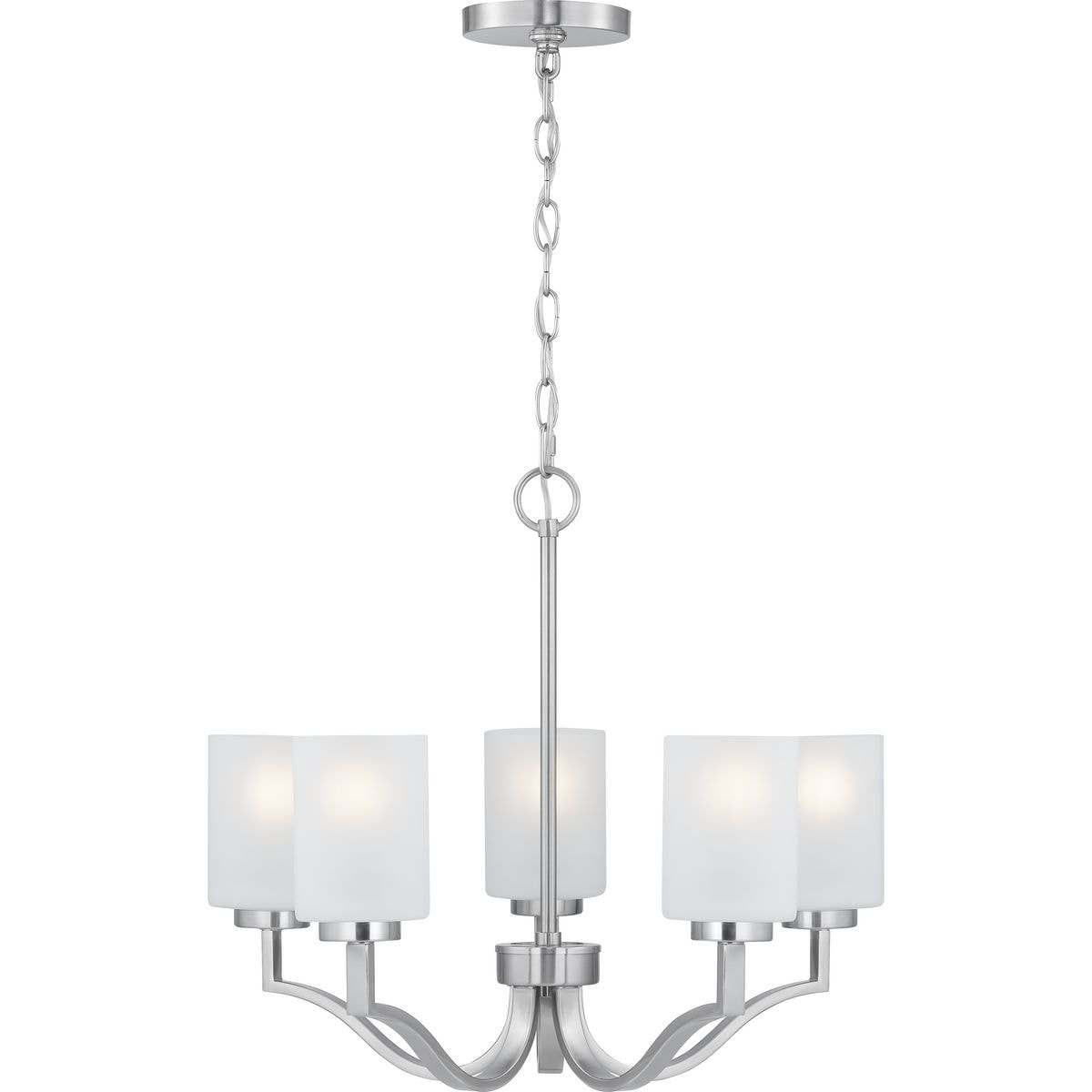 Progress Lighting Avette 5-Light Brushed Nickel Transitional Chandelier