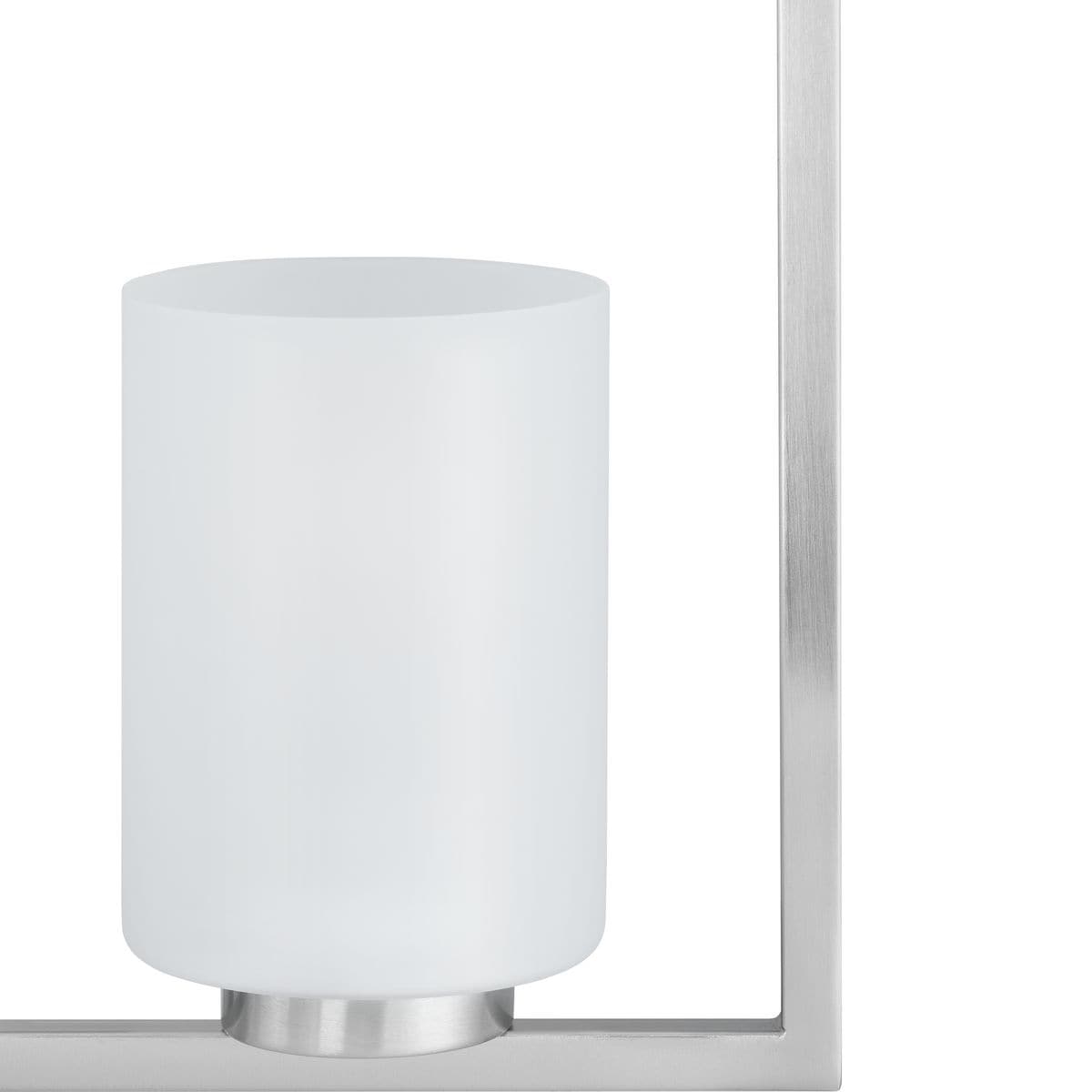 Progress Lighting Rexington 4-Light Brushed Nickel Modern/Contemporary Etched Glass Cylinder Medium Hanging Pendant Light