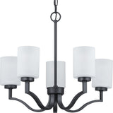 Progress Lighting Avette 5-Light Matte Black Transitional Chandelier