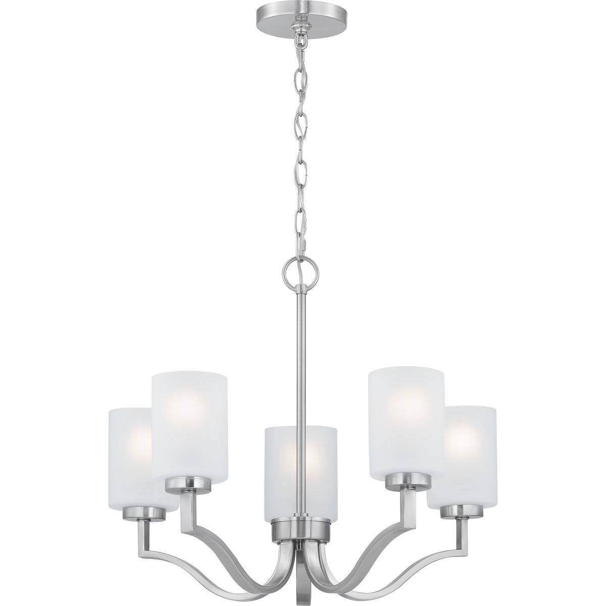 Progress Lighting Avette 5-Light Brushed Nickel Transitional Chandelier