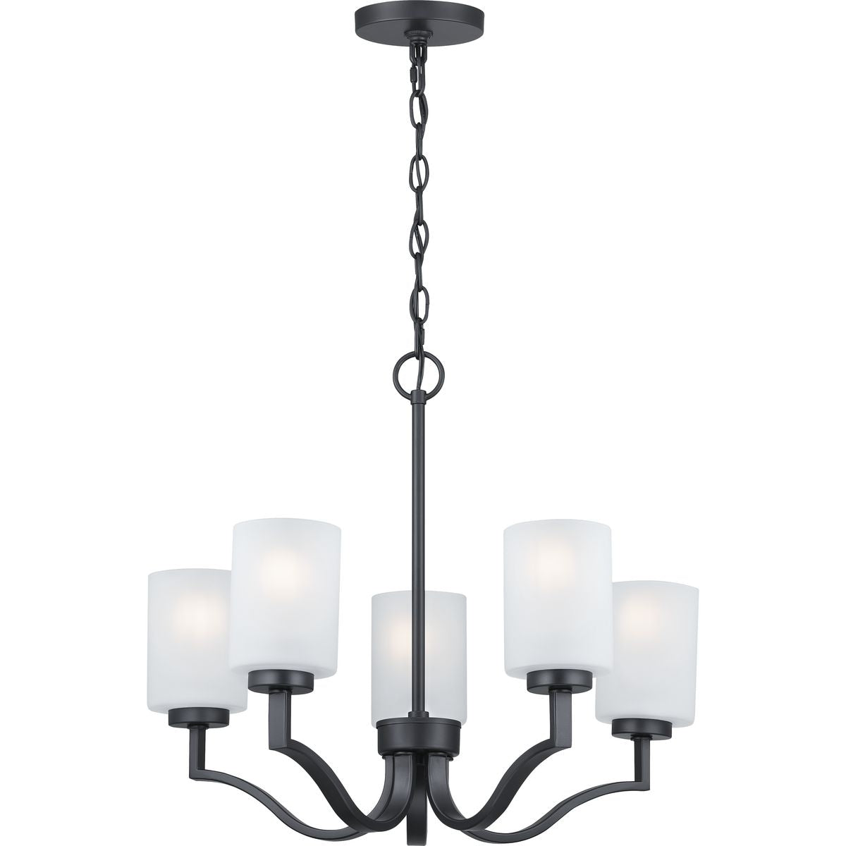 Progress Lighting Avette 5-Light Matte Black Transitional Chandelier