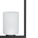 Progress Lighting Rexington 4-Light Matte Black Modern/Contemporary Etched Glass Cylinder Medium Hanging Pendant Light