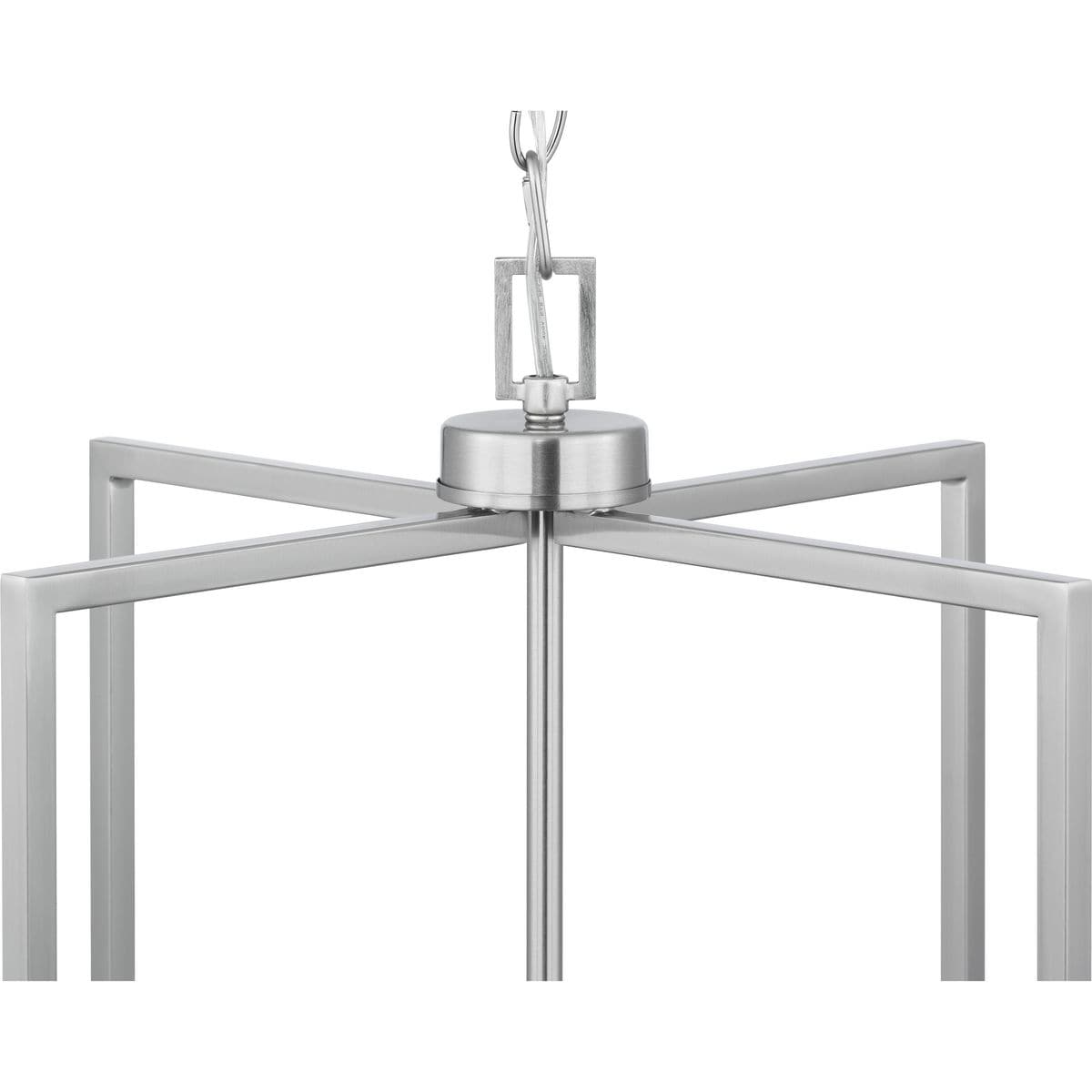 Progress Lighting Rexington 4-Light Brushed Nickel Modern/Contemporary Etched Glass Cylinder Medium Hanging Pendant Light