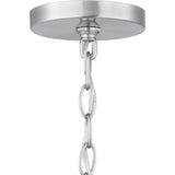 Progress Lighting Rexington 4-Light Brushed Nickel Modern/Contemporary Etched Glass Cylinder Medium Hanging Pendant Light