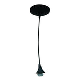 Portfolio Matte Black Transitional Teardrop Pendant Light