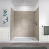 Jetcoat 32 in. x 60 in. x 78 in. 5-Piece Easy-up Adhesive Alcove Shower Surround in White Subway - Super Arbor