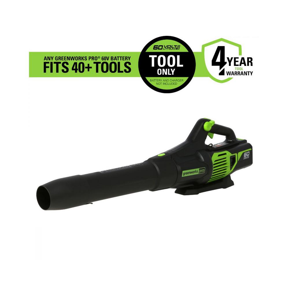 Greenworks PRO 130 MPH 610 CFM 60-Volt Battery Hand-Held Leaf Blower (Tool Only) - Super Arbor