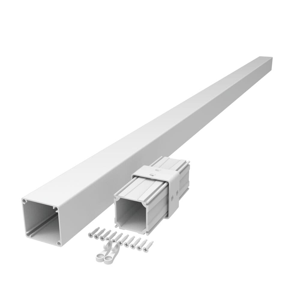 Freedom 2.5-in x 2.5-in x 6-ft White Aluminum Deck Post Extension