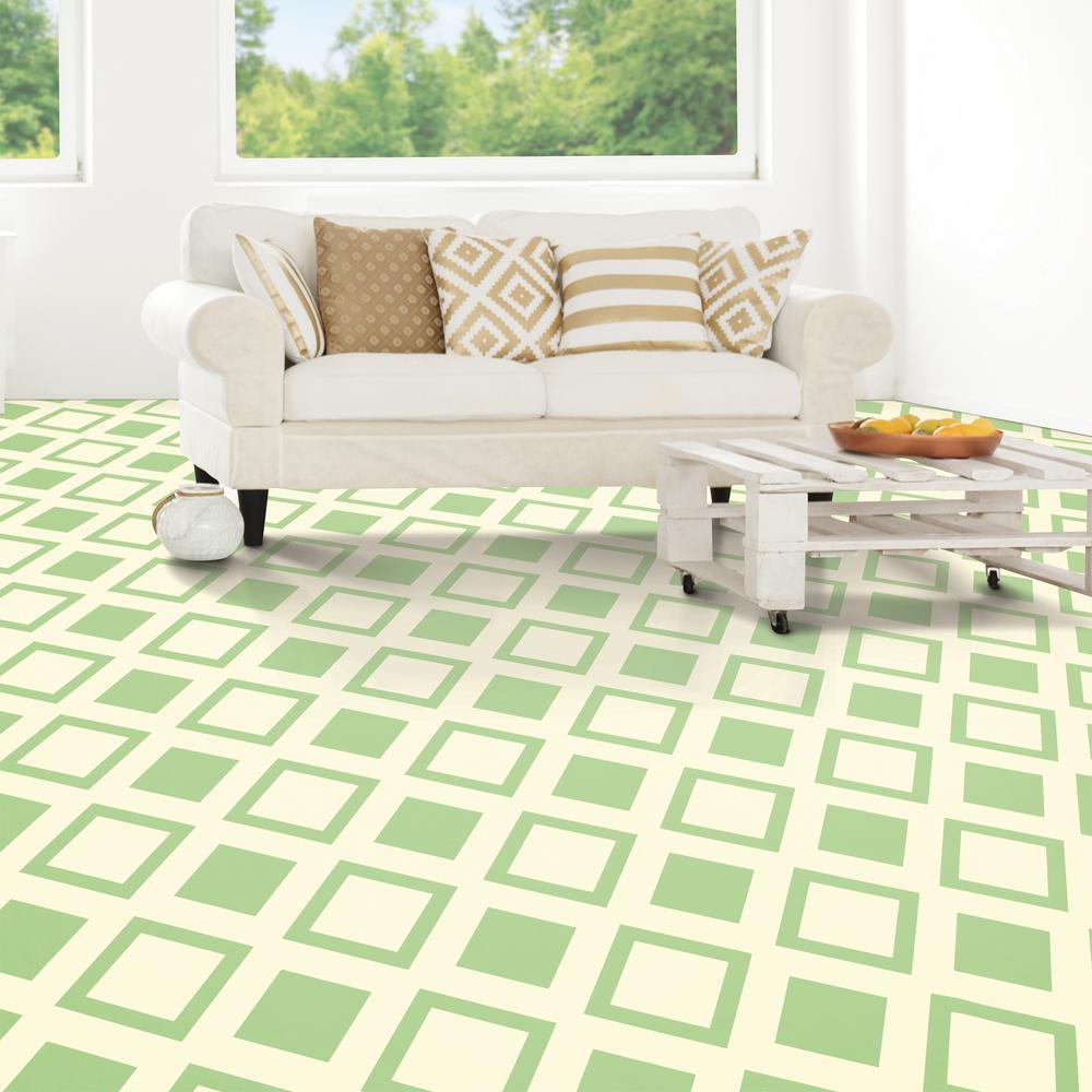 IVC Times Square Green Residential Vinyl Sheet, Sold by 13.2 ft. Wide x Custom Length - Super Arbor