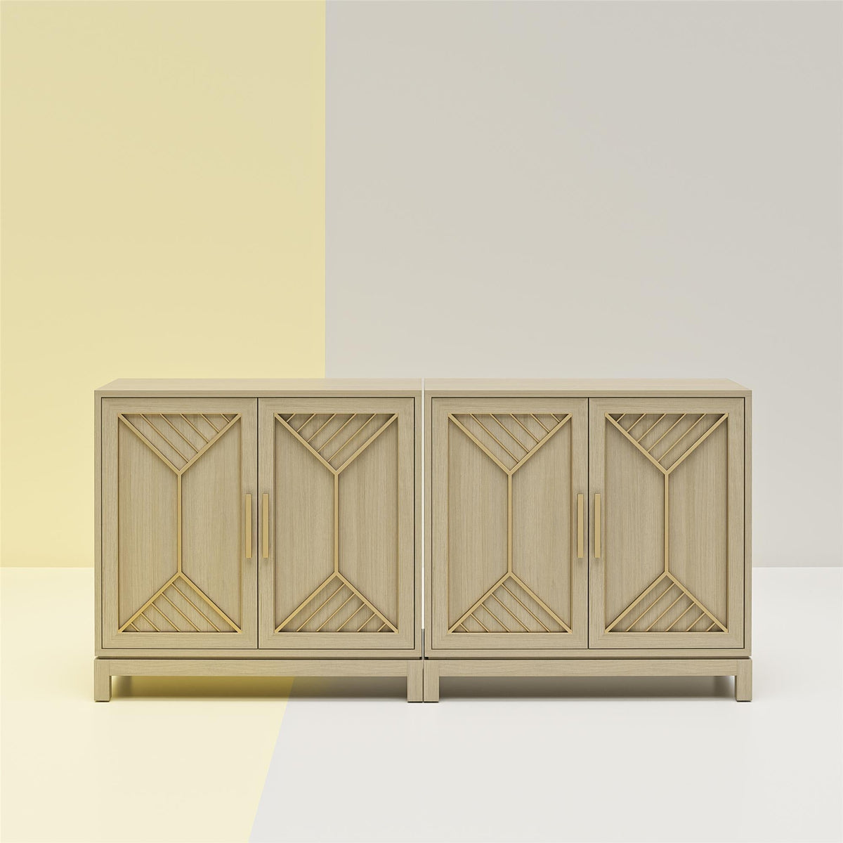 Ameriwood Home Neely Pale Oak Traditional Mdf Media Cabinet