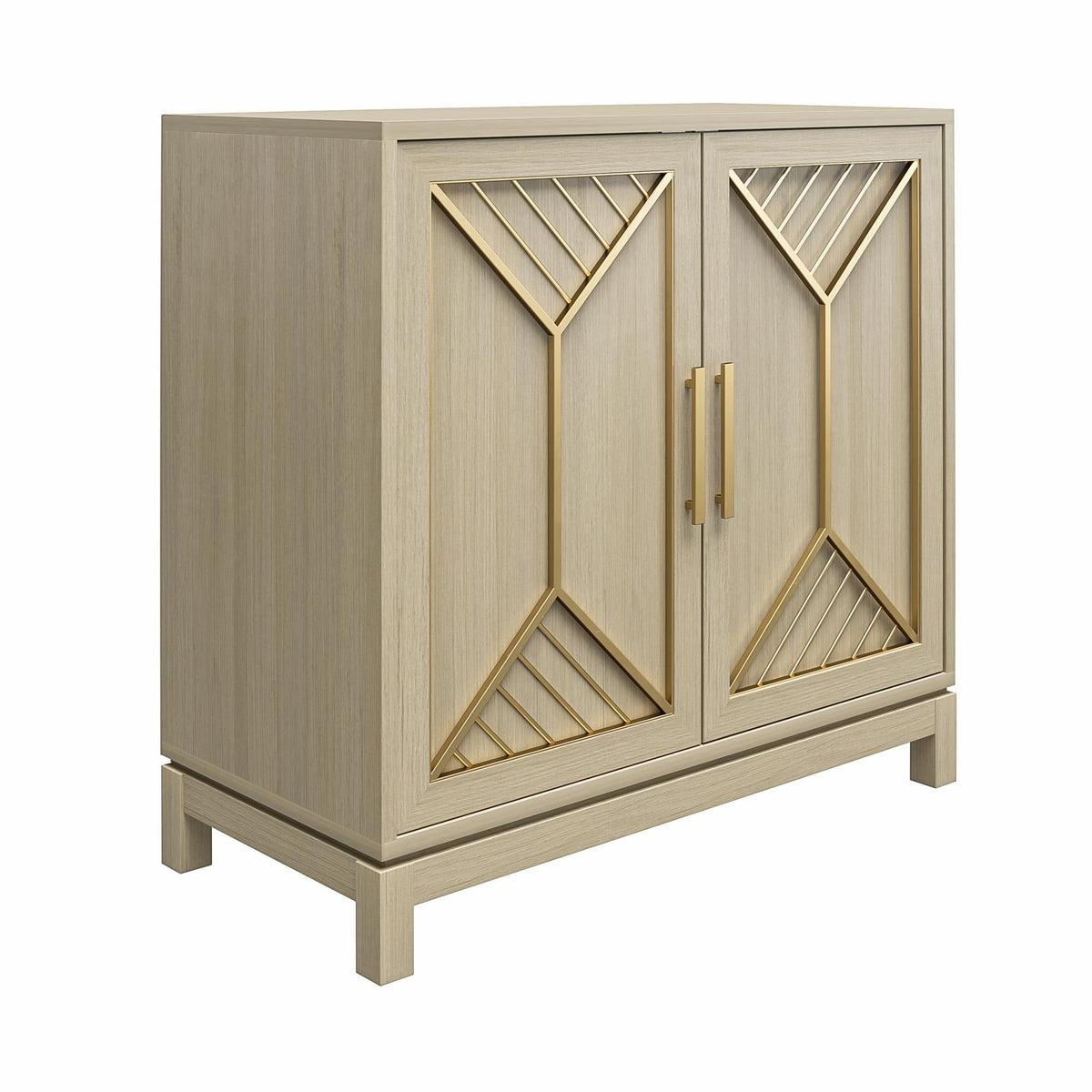 Ameriwood Home Neely Pale Oak Traditional Mdf Media Cabinet