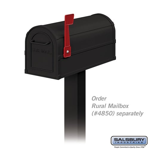 Standard Mailbox Post - In-Ground Mounted - Black