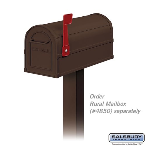 Standard In-Ground Mounted Mailbox Post - Bronze