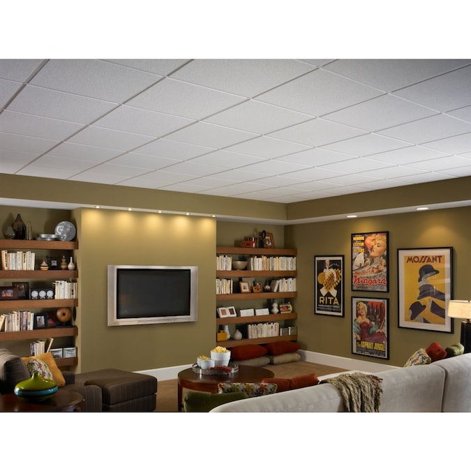 Armstrong Ceilings 2-ft x 2-ft Oasis White Mineral Fiber Drop Ceiling Tile (16-Pack, 64-sq ft / Case)