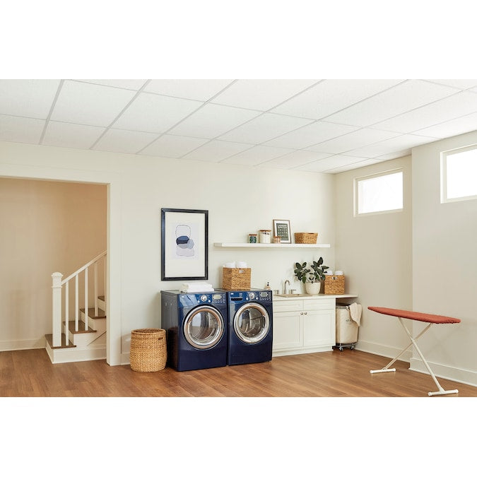 Armstrong Ceilings 4-ft x 2-ft Textured Contractor White Mineral Fiber Drop Ceiling Tile (10-Pack, 80-sq ft / Case)