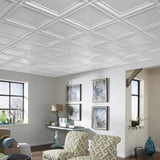 Armstrong Ceilings 2-ft x 2-ft Easy Elegance White PVC Drop Ceiling Tile (1-Pack, 4-sq ft / Case)