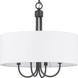 Progress Lighting Evanna 4-Light Matte Black Transitional Chandelier