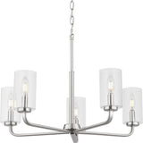 Progress Lighting Cabarro 5-Light Brushed Nickel Transitional Chandelier