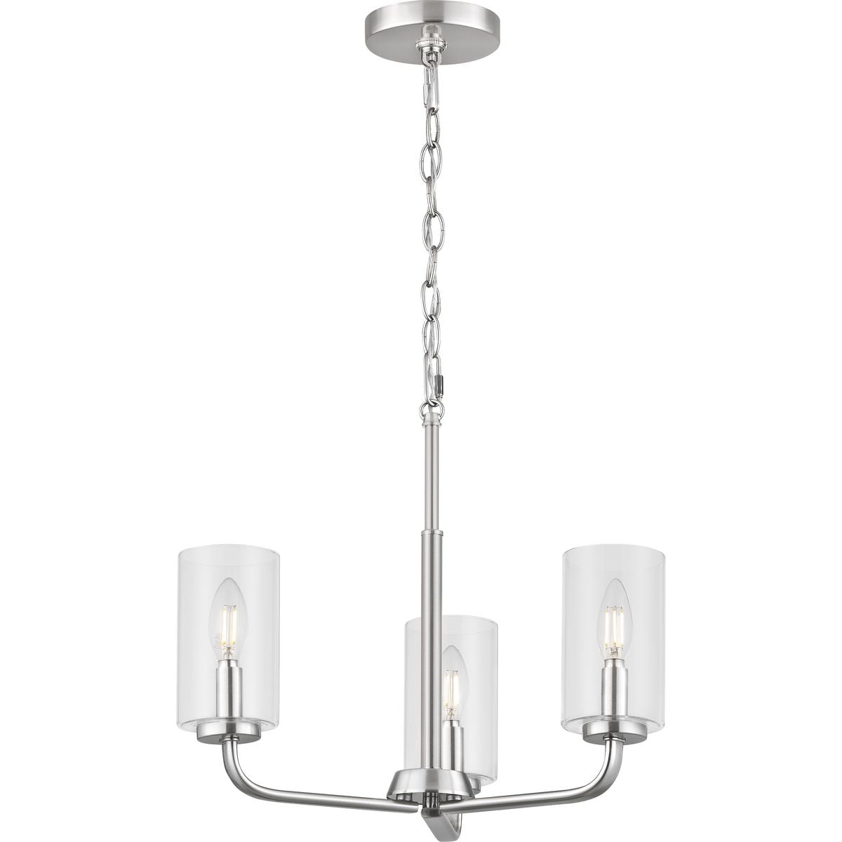 Progress Lighting Cabarro 3-Light Brushed Nickel Transitional Chandelier