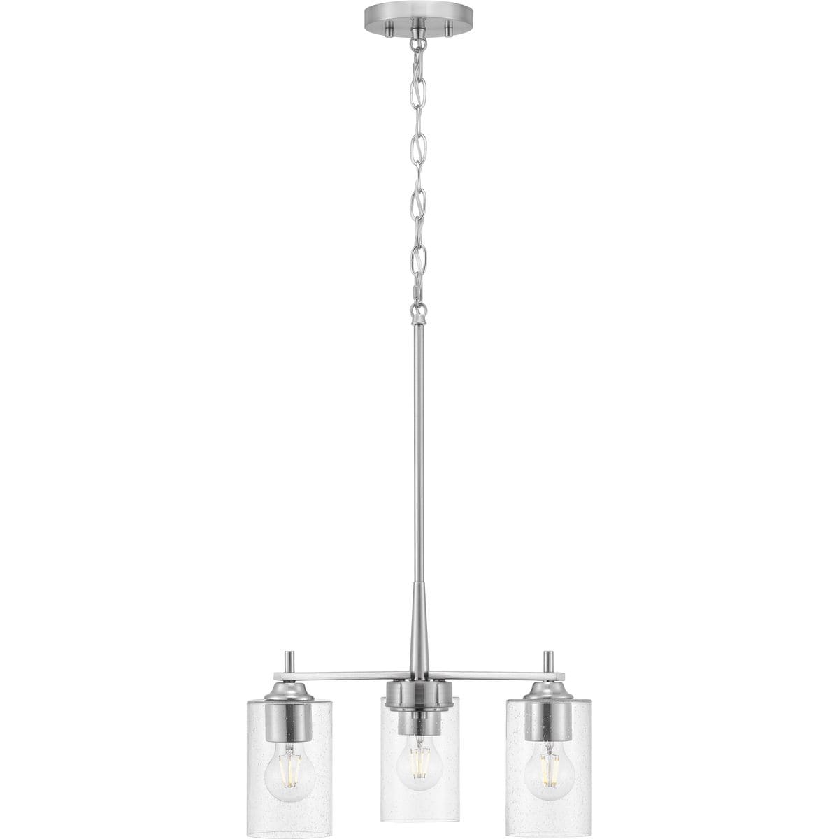Progress Lighting Morehouse 3-Light Brushed Nickel Transitional Chandelier