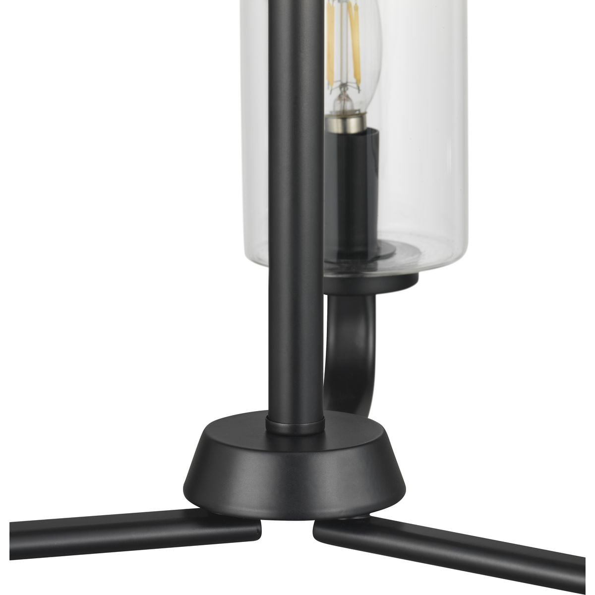 Progress Lighting Cabarro 3-Light Matte Black Transitional Chandelier