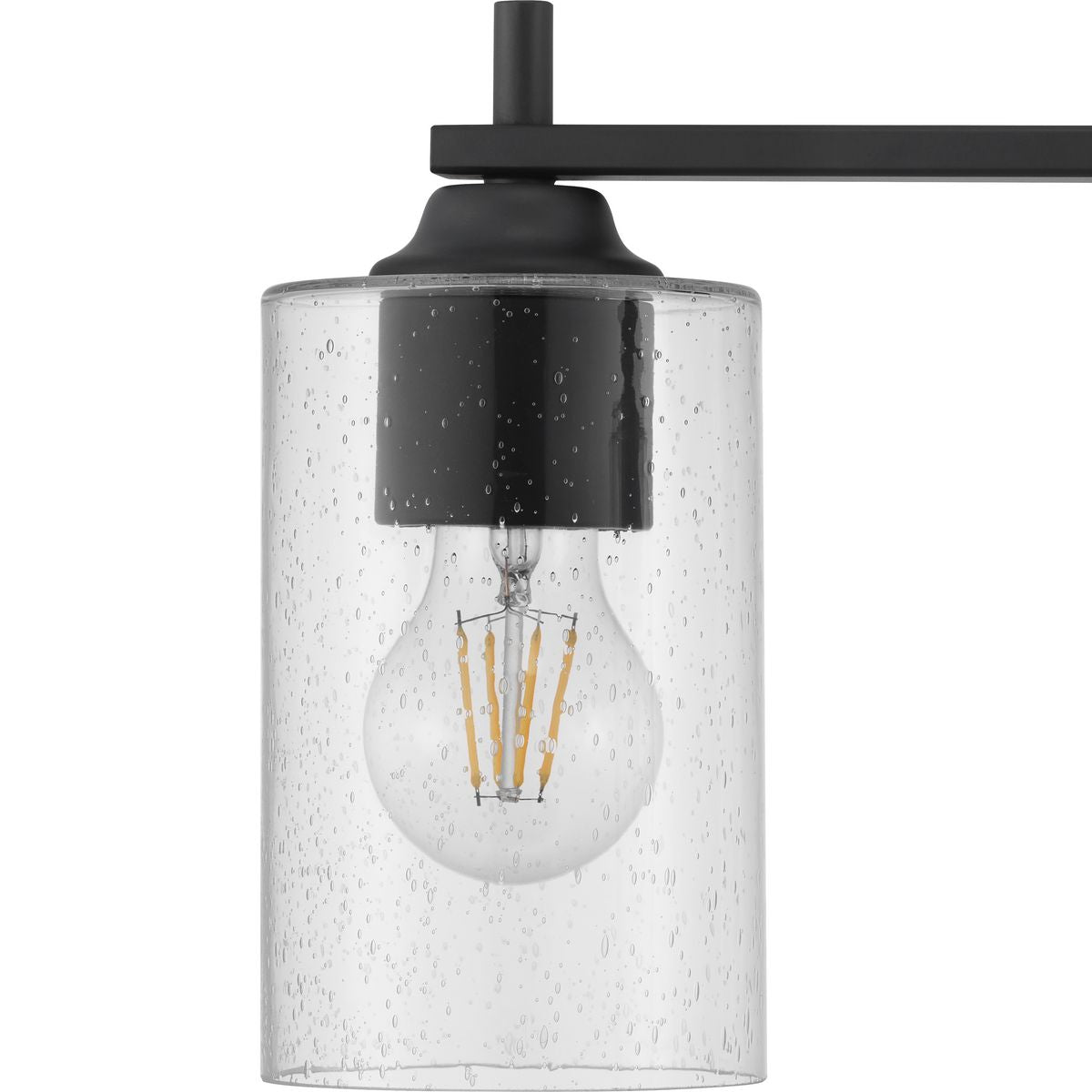 Progress Lighting Morehouse 3-Light Matte Black Transitional Chandelier