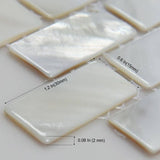 Art3d 11.7 in. x 11.5 in. Mother of Pearl Backsplash Mosaic Subway Tile in Natural White (10-Pack)