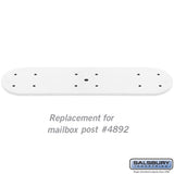 Arm Kit Replacement for Classic Mailbox Post - Single-Sided - White