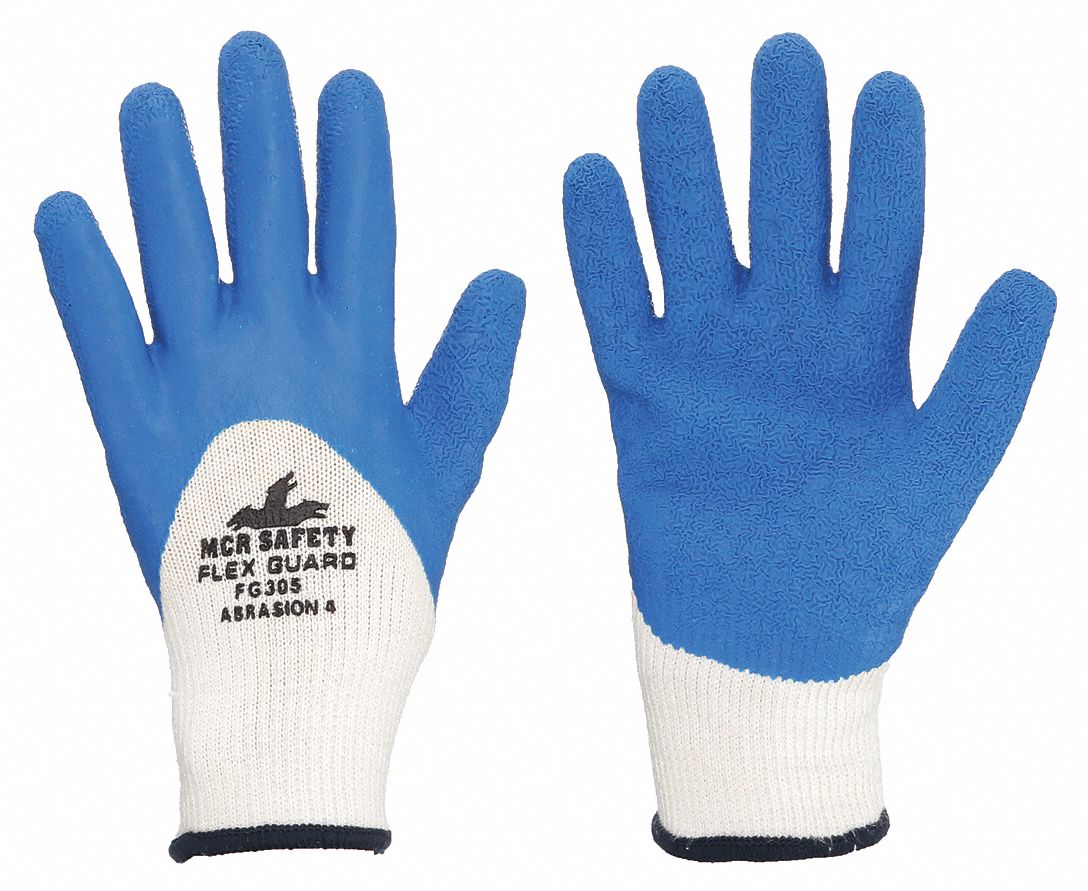 MCR SAFETY Flex Tuff FG305 Latex Coated Knit Gloves, Medium