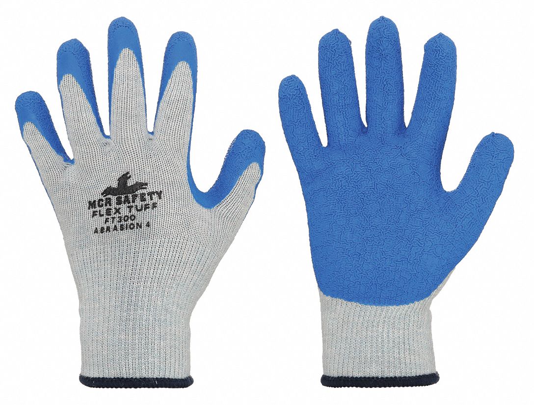 MCR SAFETY Flex Tuff NXG FT300 Latex Palm Coated Gloves, Size Small