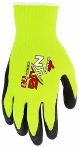 MCR SAFETY NXG 96731HV XL Coated Foam Latex Gloves - High Abrasion Resistance
