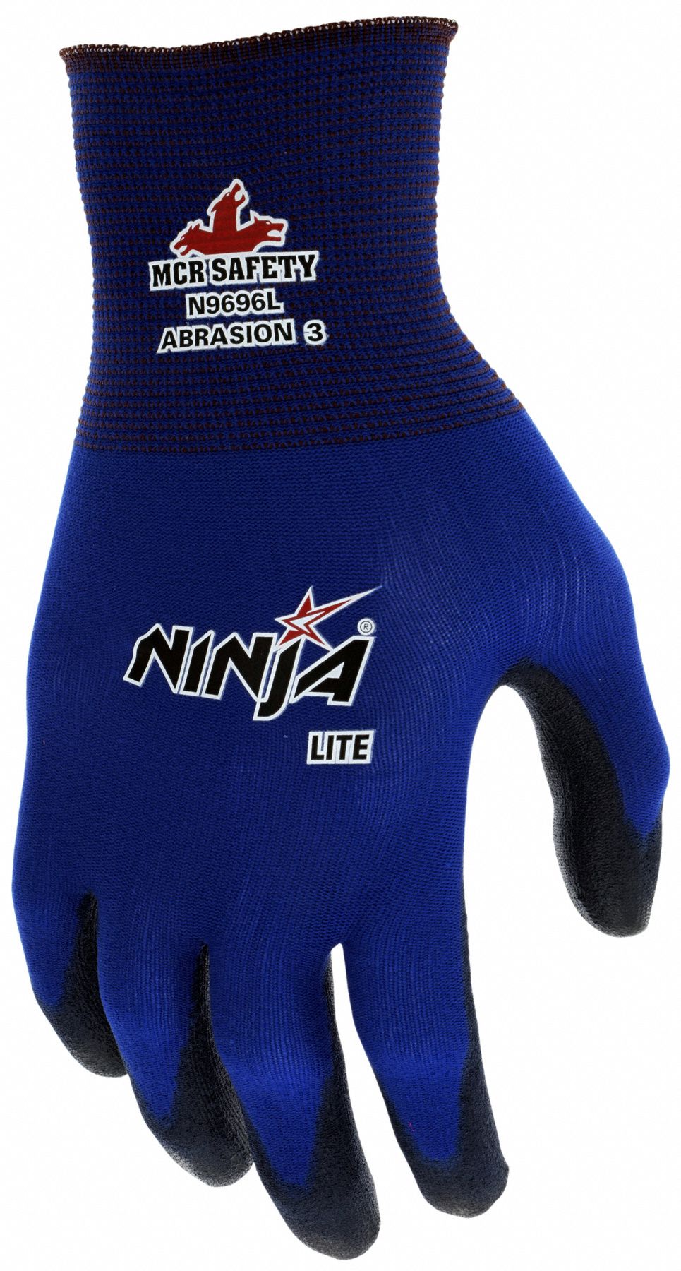 MCR SAFETY Ninja Lite Coated Gloves, Large, Polyurethane Palm Dipped