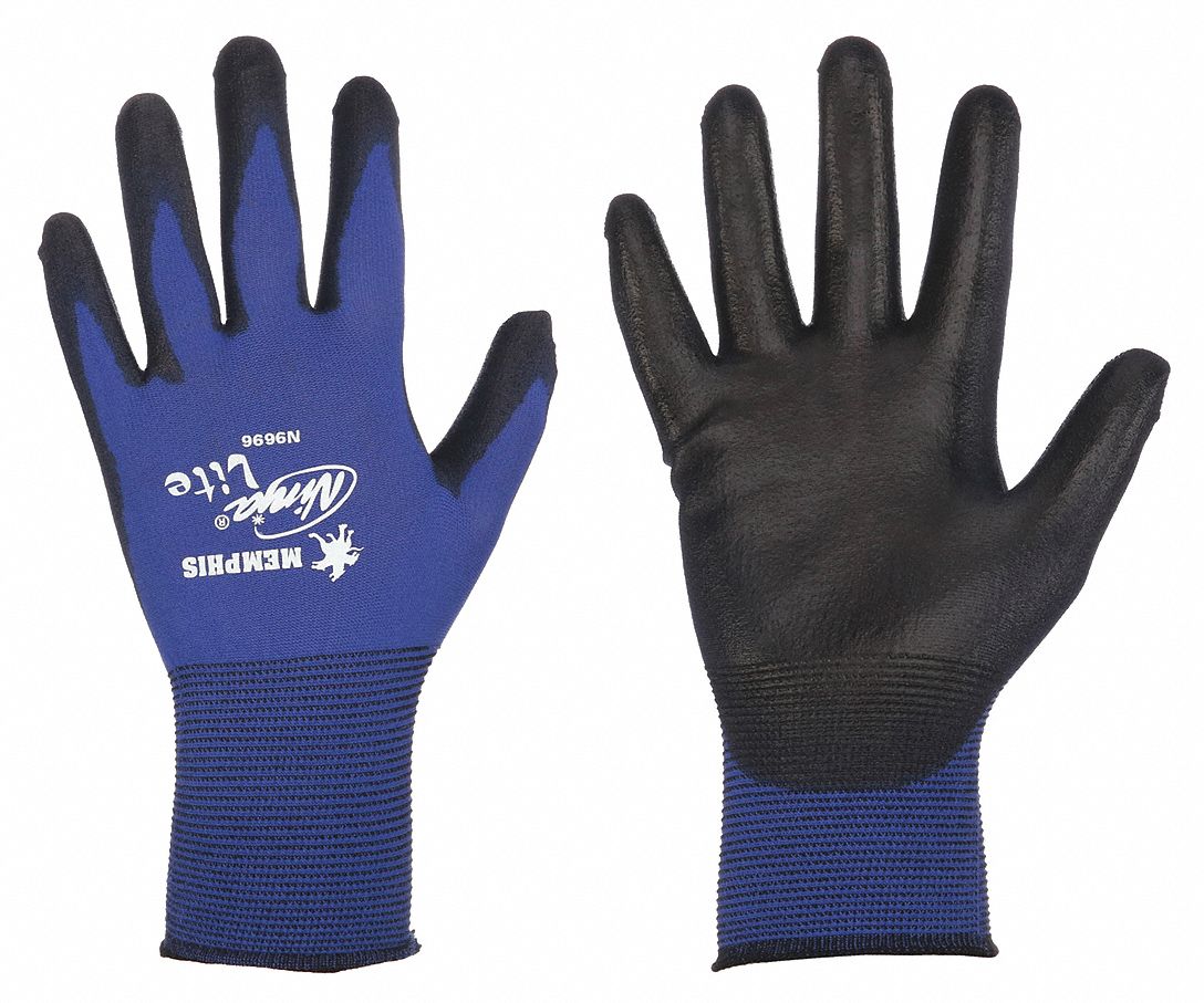 MCR SAFETY Ninja Lite XS Coated Gloves - Blue/Black