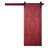 42 in. x 84 in. Hollywood Bright White Wood Sliding Barn Door with Hardware Kit - Super Arbor