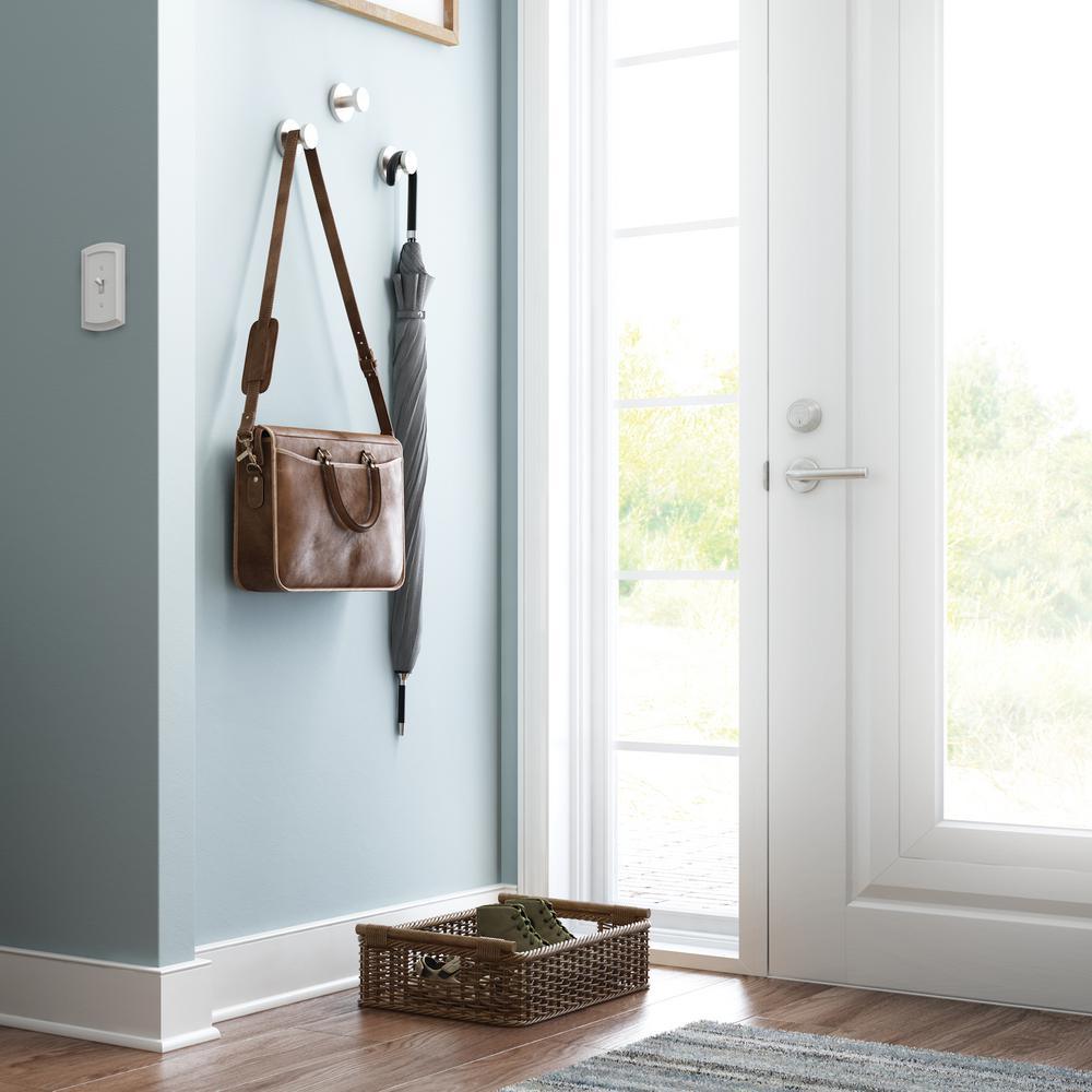 Modern Round 2.75 in. Satin Nickel Post Hook - Super Arbor