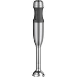 5-Speed Silver Immersion Blender with Whisk and Chopper Attachments