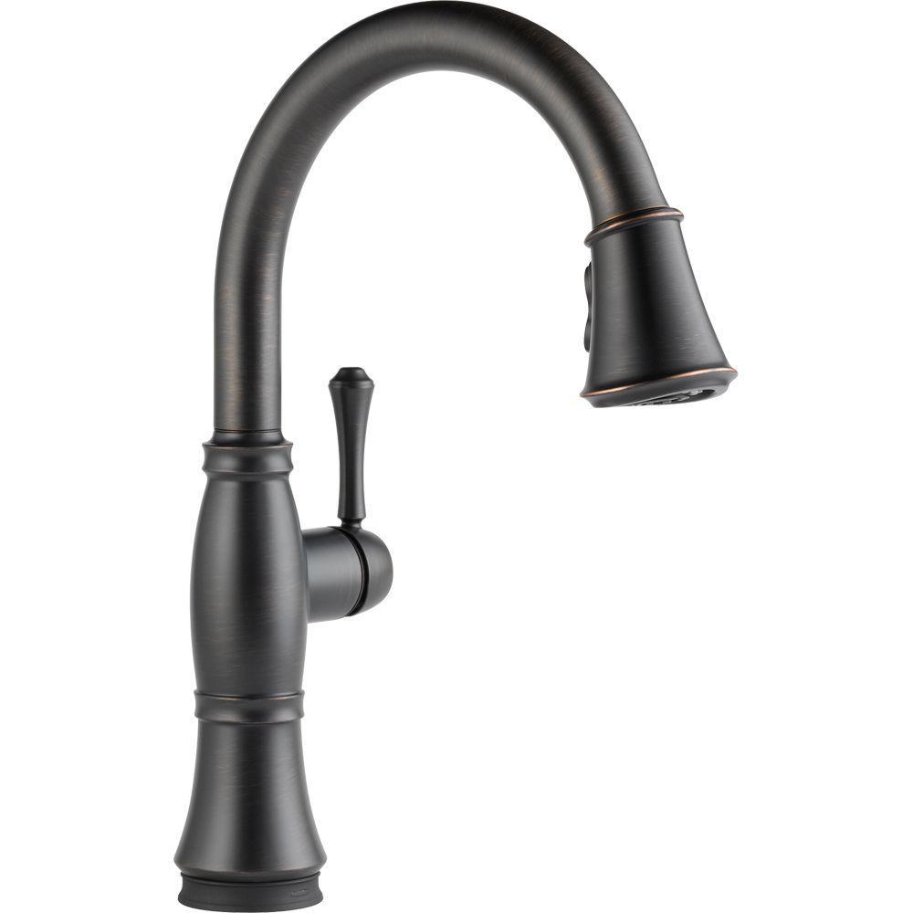Cassidy Single-Handle Pull-Down Sprayer Kitchen Faucet in Venetian Bronze - Super Arbor