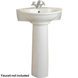 Pegasus Evolution Corner Pedestal Combo Bathroom Sink in White