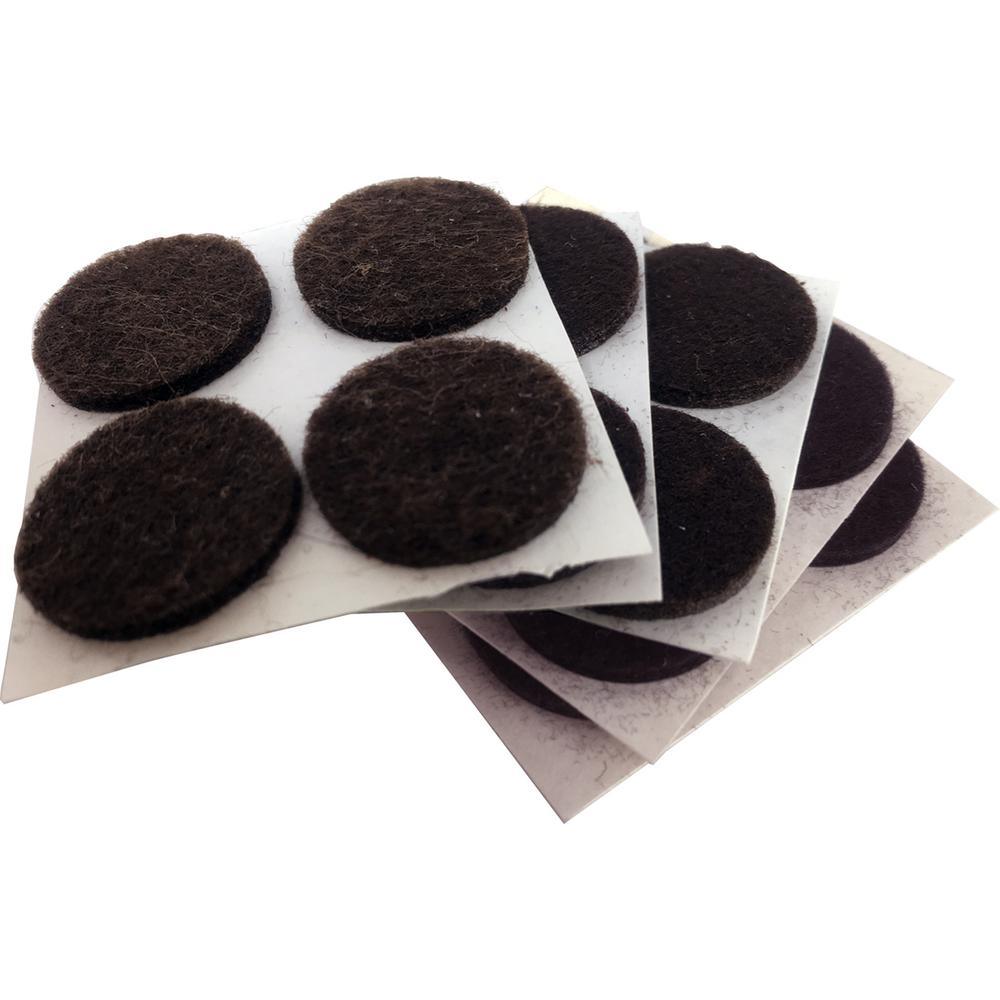 3/4 in. Med Duty Brown Felt Pad (20-PK) - Super Arbor