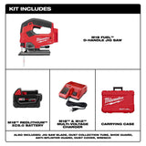 M18 FUEL 18-Volt Lithium-Ion Brushless Cordless Jig Saw Kit With (1) 5.0Ah Battery, Charger and Case - Super Arbor