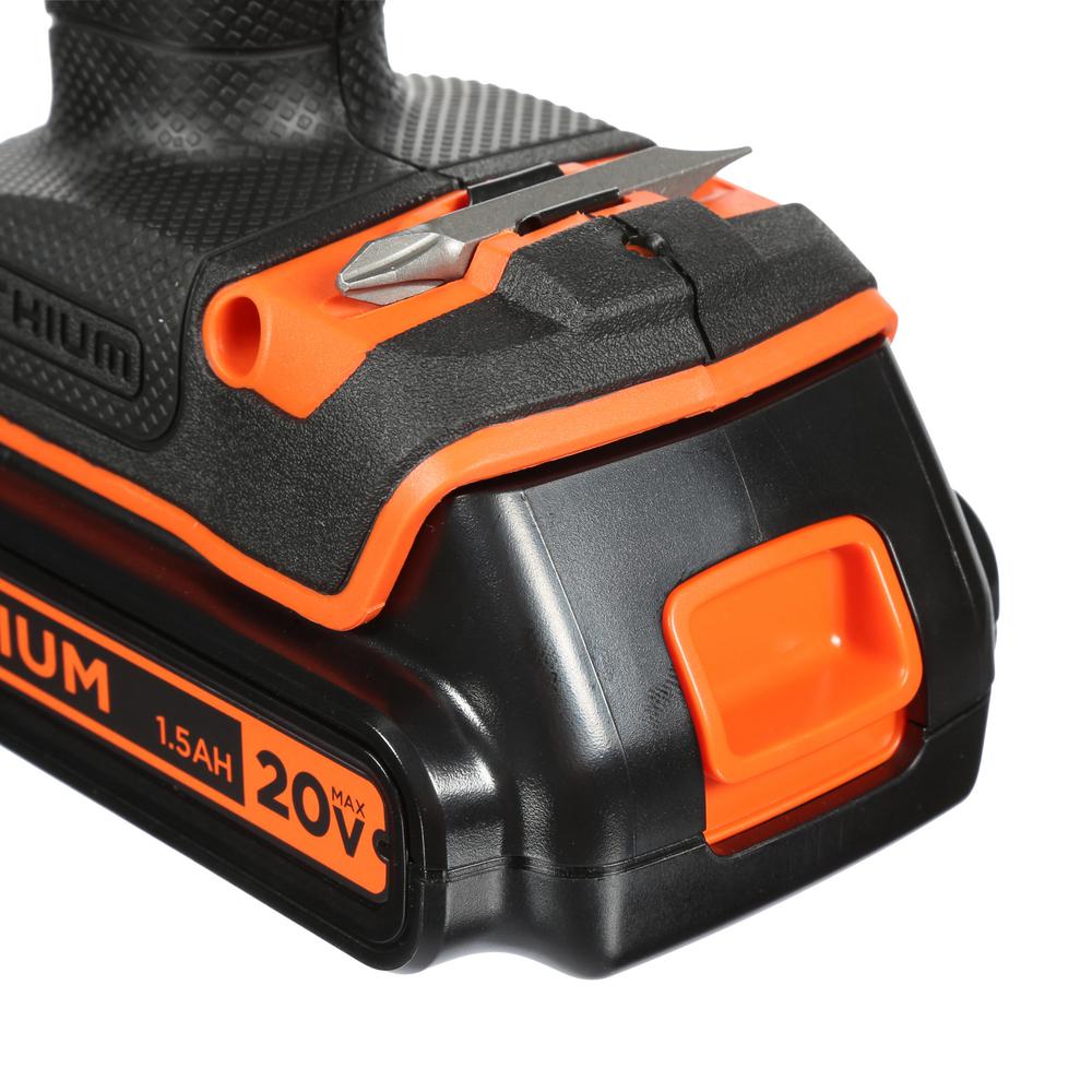 20-Volt MAX Lithium-Ion Cordless Drill/Driver with Autosense Technology with Battery 1.5Ah and Charger - Super Arbor