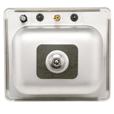 All-in-One Drop-In Stainless Steel 25 in. 4-Hole Single Bowl Kitchen Sink - Super Arbor